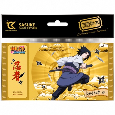 Naruto Shipudden Golden Ticket Sasuke - Cartoon Kingdom