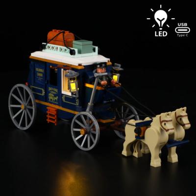 Lumibricks The Old West Treasure Stagecoach Set Construction LED 307 pcs 26cm