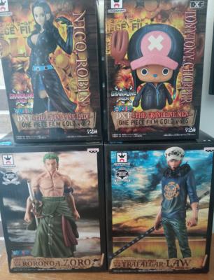 Lot de 4 Figurines One Piece Zoro Law Nico Chopper| Banpresto