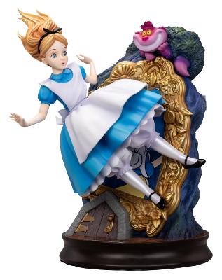 Disney Alice au Pays des Merveilles & Chat du Cheshire Master Craft 40cm Statue Beast Kingdom Cadre Doré