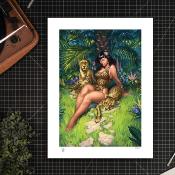 Bettie Page - Jungle Bettie Art Print 46 x 61 cm (non encadrÃ©e) - Sideshow Collectibles