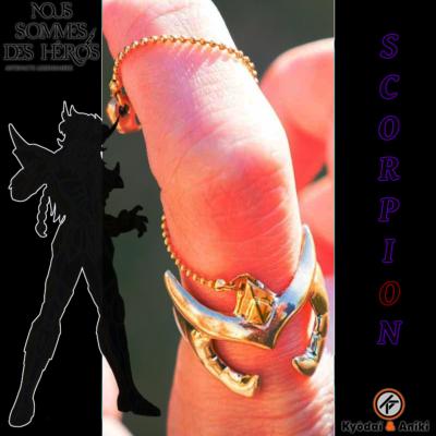 Bague chevalier d'or du Scorpion | plaqué or