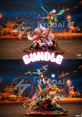 2XKO Dioramas Bundle Jinx & Warwick + Ahri & Ekko 1/10 – League of Legends | Pure Arts