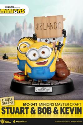 Les Minions statuette Master Stuart & Bob & Kevin 35 cm | Beast Kingdom