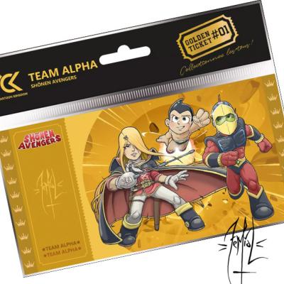 Team Alpha Zemial Shonen Avengers Col.1 Golden Ticket | Cartoon Kingdom