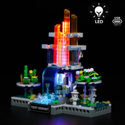Lumibricks Cyberpunk Neoncity set a construire Neon Garden 495 pieces 19,7 cm | LUMIBRICKS