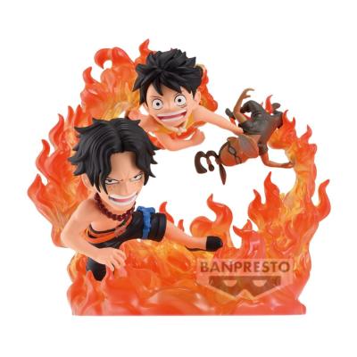 One Piece figurine World Collectable Log Stories Portgas D. Ace et Monkey D. Luffy Marineford 10 cm | BANPRESTO