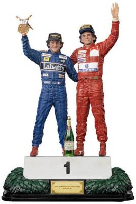 Ayrton Senna statuette 1/10 Deluxe Art Scale Alain Prost & Ayrton Senna (The Last Podium 1993) 27 cm | Iron Studios