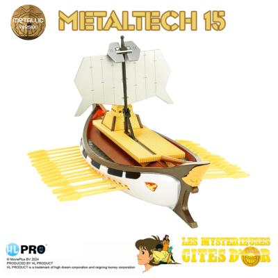 Les Mystérieuses Cités d'Or réplique die-cast Metaltech 15 Solaris Metallic Version Boîte FR HL Pro 21 cm