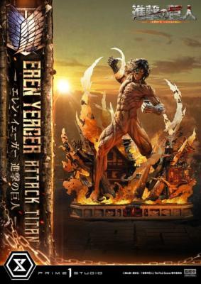 L'Attaque des Titans Ultimate Diorama Masterline statue Eren Yeager Attack Titan 81 cm - Prime 1 Studio