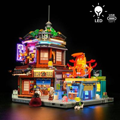 Lumibricks Cyberpunk Neoncity Japanese Izakaya Set Construction LED 1987 pcs 38cm