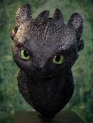 Dragons How to Train Your Dragon Toothless Krokmou Life Size Buste 66cm Furie Nocturne Elite Creature Collectibles Ed Limitée 200ex