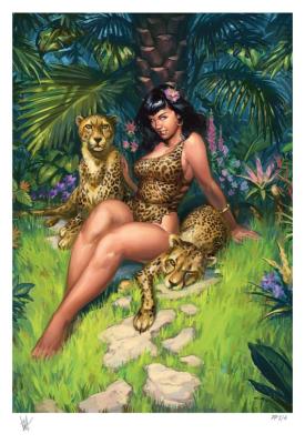Bettie Page - Jungle Bettie Art Print 46 x 61 cm (non encadrÃ©e) - Sideshow Collectibles