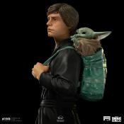 Star Wars Book of Boba Fett statuette 1/10 Art Scale Luke Skywalker & Grogu Training 20 cm | IRON STUDIOS