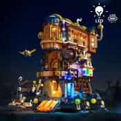 Lumibricks Steampunk World Alchemist Moving Castle Set Construction LED 2690 pcs 34cm