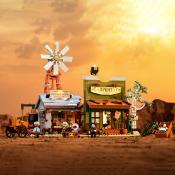 Lumibricks Old West Carpentry Workshop Set Construction LED 1832 pcs 33cm