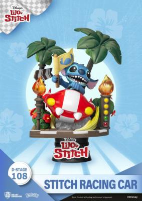 Lilo et Stitch diorama PVC D-Stage Stitch Racing Car 15 cm | Beast Kingdom