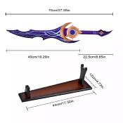 Solo Leveling réplique épée acier Moonshadow Sung Jin-Woo 71,5 cm avec support