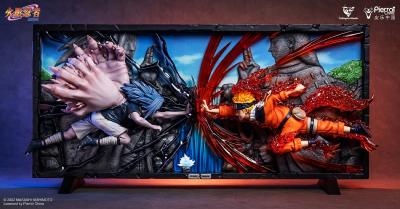 Naruto vs Sasuke bas relief statue murale | Trieagles Studio