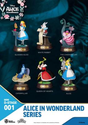 Alice au pays des merveilles pack 6 statuettes Mini Diorama Stage 10 cm | Beast Kingdom