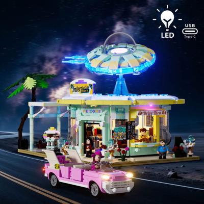 Lumibricks Road Trip Interstellar Drive-In Set Construction LED 2188 pcs 32cm