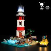 Lumibricks Road Trip Sunrise Lighthouse Set Construction LED 1632 pcs 39cm
