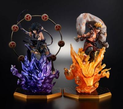 Naruto Shippuden statuettes PVC Precious G.E.M. Series Naruto Uzumaki Wind God & Sasuke Uchiha Thunder God 28 cm | MEGAHOUSE
