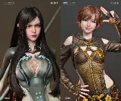 Stellar Blade - Raven & Lily Set 1/3 Scale Statues (75 + 63 cm) | JND Studios