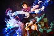 Demon Slayer: Kimetsu no Yaiba statuette PVC Tanjiro Kamado & Giyu Tomioka & Akaza 13 cm | ANIPLEX
