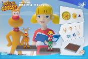 Inspecteur Gadget pack 2 figurines 1/12 Brain & Penny 11 cm | Bitzway