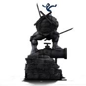 Tortues Ninja statuette Art Scale 1/10 Leonardo Black & White Variant 26 cm | Iron Studios