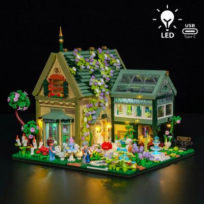 Lumibricks Retro House Garden Cottage Set Construction LED 2787 pcs 33cm