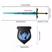 Solo Leveling réplique épée longue acier Demon King s Longsword avec support mural