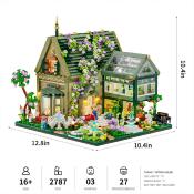 Lumibricks Retro House Garden Cottage Set Construction LED 2787 pcs 33cm