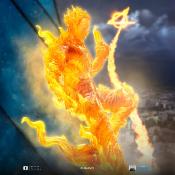 Fantastic Four statuette 1/10 Art Scale Human Torch 30 cm | MEGAHOUSE