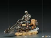 Star Wars The Mandalorian statuette 1/10 Deluxe Art Scale Mandalorian on Speederbike 18 cm | IRON STUDIOS