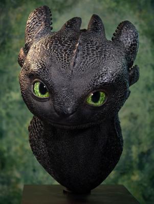 Dragons How to Train Your Dragon Toothless Krokmou Life Size Buste 66cm Furie Nocturne Elite Creature Collectibles Ed Limitée 200ex