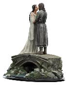 Aragorn & Arwen Statuette Résine 24cm Weta Workshop Le Seigneur des Anneaux - Roi Elessar & Reine des Elfes