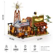 Lumibricks Old West Carpentry Workshop Set Construction LED 1832 pcs 33cm