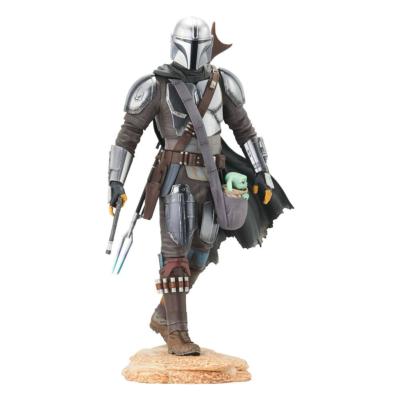 Star Wars The Mandalorian statuette Premier Collection 1/7 The Mandalorian with The Child 25 cm | Gentle Giant