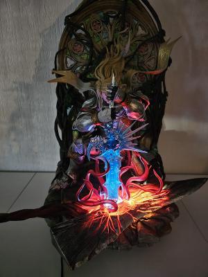 SOULCALIBUR Siegfried Soul Embrace Statuette Polystone 1/4 Deluxe Edition | LED | Vitrail Plexiglass | Pure Arts