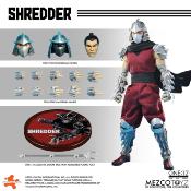 Tortues Ninja figurine 1/12 Shredder 17 cm | MEZCO