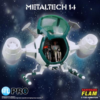 Capitaine Flam réplique die-cast Metaltech 14 Cosmolem Cosmoliner Box FR HL Pro 19 cm