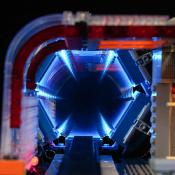 Lumibricks Cyberpunk Neoncity Floating Train Station Set Construction LED 2760 pcs 50cm
