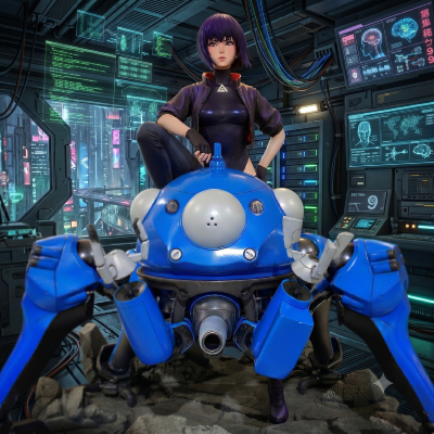 Ghost in the Shell: SAC_2045 statuette 1/4 Motoko Kusanagi and Tachikoma (Bonus Version) 50 cm | Prime 1 Studio