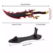 Solo Leveling réplique épée acier Baran 63 cm avec support