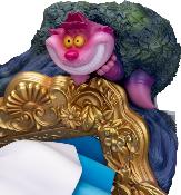 Disney Alice au Pays des Merveilles & Chat du Cheshire Master Craft 40cm Statue Beast Kingdom Cadre Doré