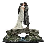 Aragorn & Arwen Statuette Résine 24cm Weta Workshop Le Seigneur des Anneaux - Roi Elessar & Reine des Elfes