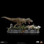 Jurassic Park statuette 1/20 Demi Art Scale T-Rex attacks Donald Gennaro 30 cm | IRON STUDIOS