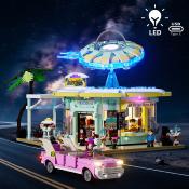 Lumibricks Road Trip Interstellar Drive-In Set Construction LED 2188 pcs 32cm